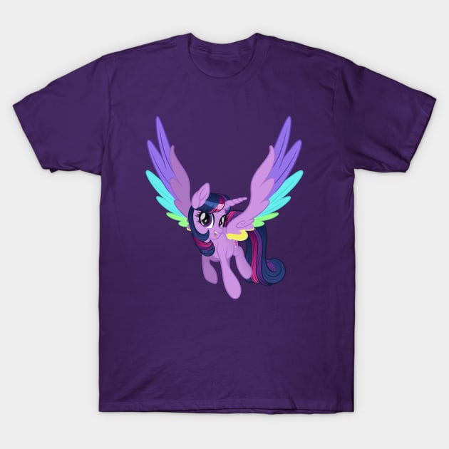 My Little Pony Rainbow Wings Twilight Sparkle T-Shirt by SketchedCrow